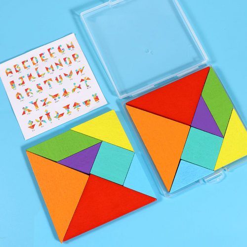 Colorful Tangram Wooden Puzzle Toy