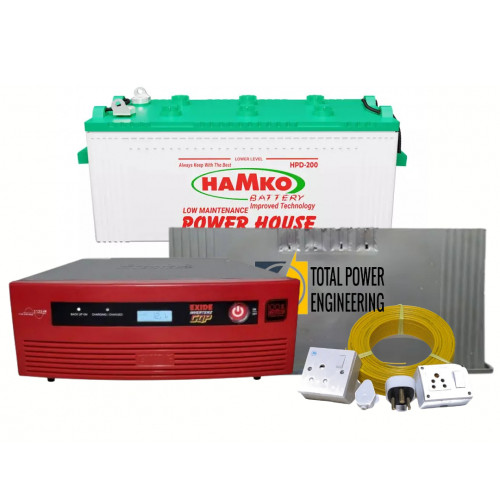 Exide GQP 1125 IPS with Hamko HPD 200 Battery