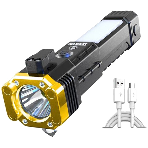 Rechargeable LED Flashlight with Power Bank