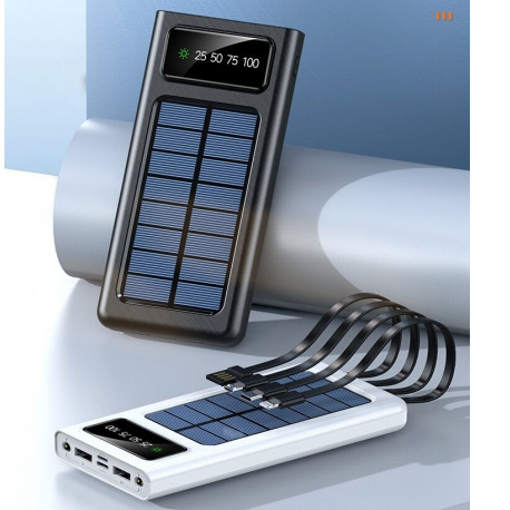 Power Bank Solare Fockety Da 10000mAh Con 3 Pannelli Pieghevoli, Uscita PD20W E Luce SOS – Ricarica Rapida Per Router E Dispositivi