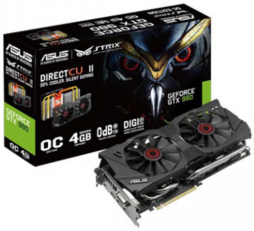 Asus STRIX Nvidia GeForce GTX980 DDR5 4GB PCI Graphics Card