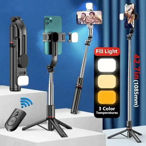 L13D Double Fill Light Bluetooth Selfie Stick