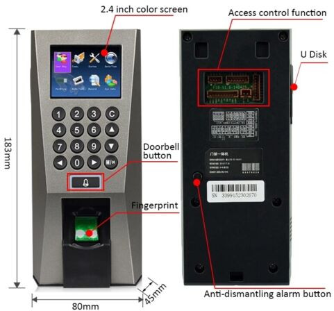 ZKTeco F18 Fingerprint & RFID Access Control