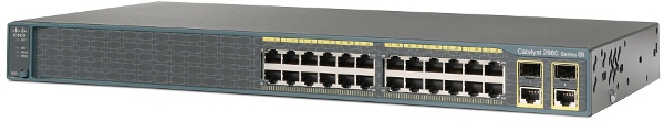 Cisco WS-C2960 10/100 2 Gigabit 2 SFP Ports Managed Switch