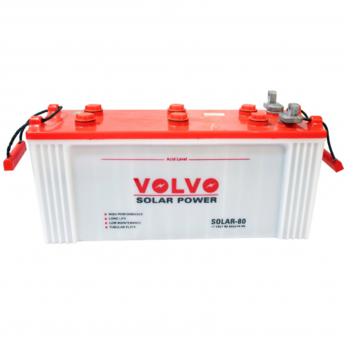 Volvo Solar 80AH 12Volt Tubular Plate Battery