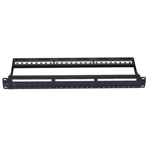 Vivanco Cat6 24-Port Unloaded Patch Panel