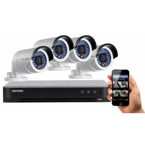 CCTV Package 4-CH Hikvision DVR 4-Pcs Camera