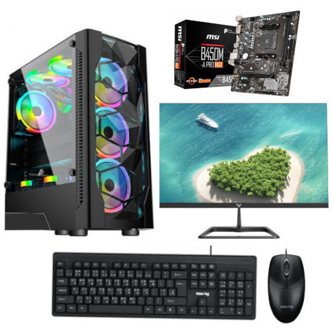 Desktop Gaming PC with Ryzen 7 5700G 512GB SSD