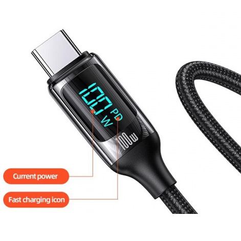 100W LED Display PD Fast Charging Cable