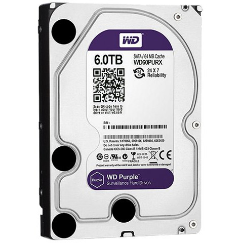 Western Digital WD60PURX 6TB Purple NV Surveillance HDD