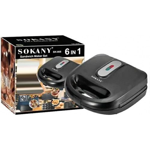 Sokany 6-in-1 Grill / Toaster / Waffle / Sandwich Maker