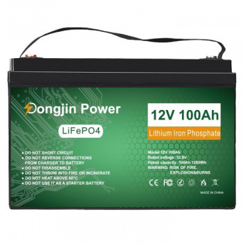 Dongjin Power LifePO4 12V, 100Ah Li-ion Solar Battery