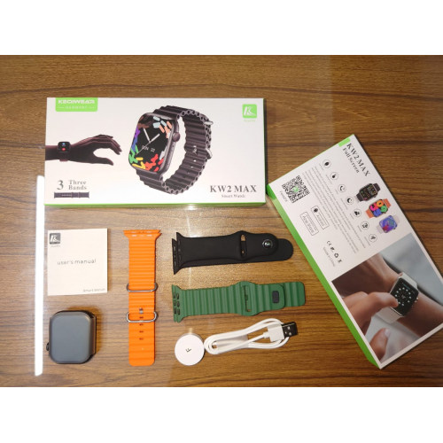 KW2 Max Smart Watch with Three Straps