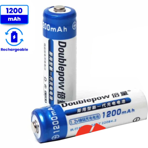 Doublepow 1200mAh 4-Pcs "AA" NiMH Rechargeable Battery