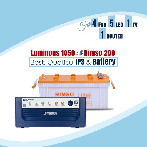 Luminous 1050 with Rimso Best Quality IPS & Battery