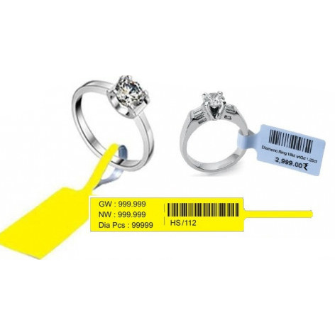 Jewellery Synthetic Tag 92mm X 12mm