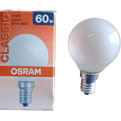 Osram E14/SES 60W Matt Pearl Incandescent Lamp