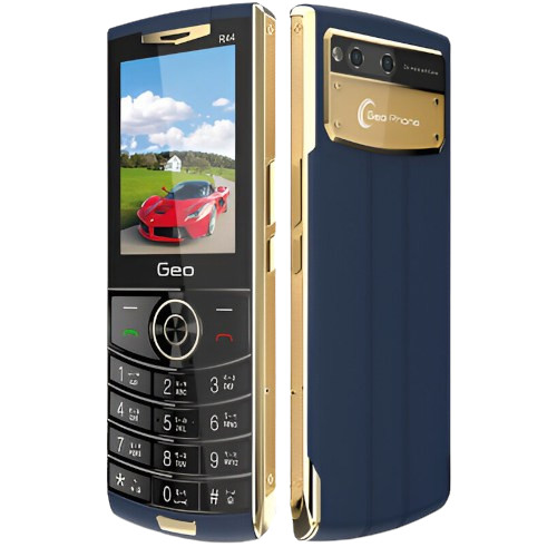 Geo R44 Leather Finish Dual-SIM Mobile