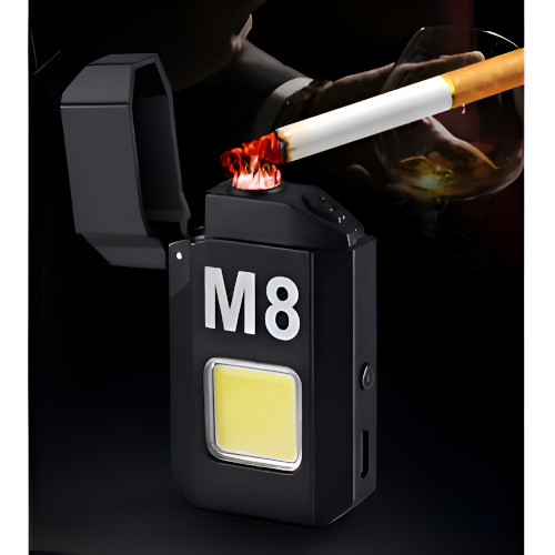 M8 Mini COB Flashlight with USB Lighter