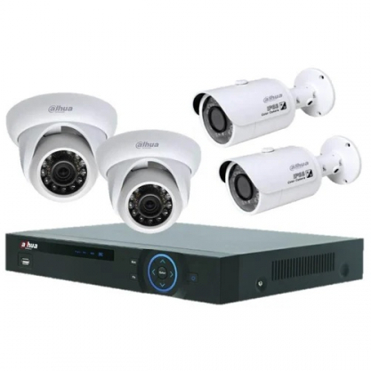 Dahua 4Pcs 2MP 4CH NVR IP Camera Package