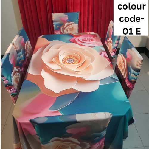 Stylish 3D Print Tablecloth & Cover Set