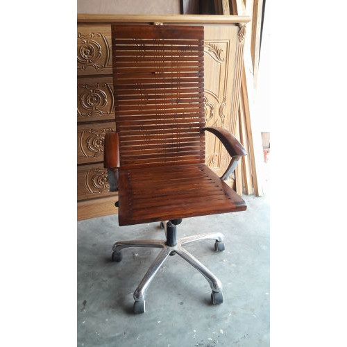 Mahogany Wooden Office Chair for Boss / Manager