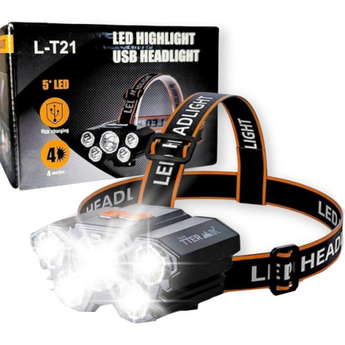 L-T21 LED Highlight USB 5-Headlight