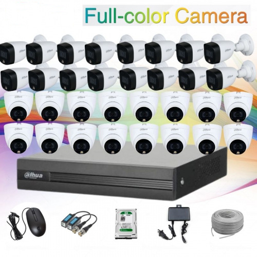 Dahua 32Pcs Full Color Camera Package with 4TB HDD