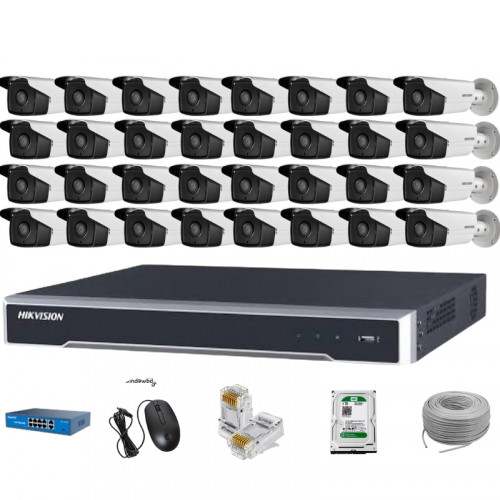 Hikvision 32 IP Camera Package with 32CH NVR & 4TB HDD