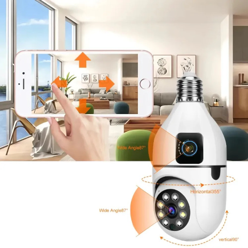 V380 Pro Dual Lens E27 Bulb Wi-Fi Camera