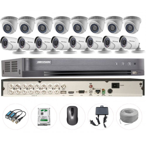 CCTV Package 16-CH DVR 2MP 16-Pcs Camera with 2TB HDD