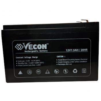 Vecon 12V 7.5AH / 20HR Rechargeable UPS Battery