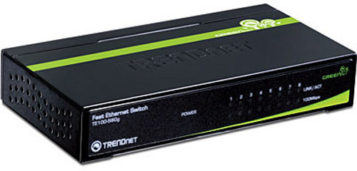 Trendnet TE100-S8 8-Port 10/100 Mbps Greennet Metal Switch