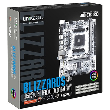 Unika Blizzards B450M Pro DDR4 AMD Motherboard