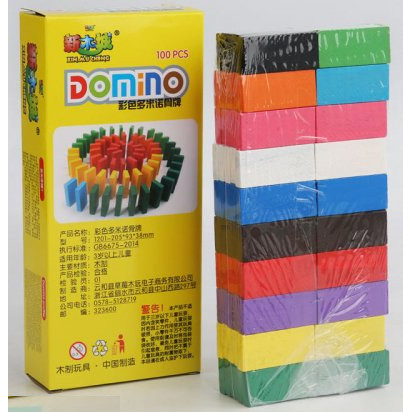 100-Pcs Plastic Domino Set for Kids