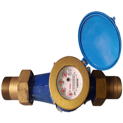 2" Analog Water Flow Meter with Plastic Cover