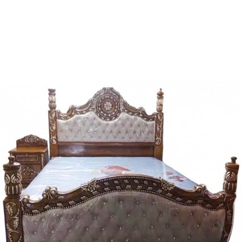 Chittagong Shegun Wood Box Bed with Mattress