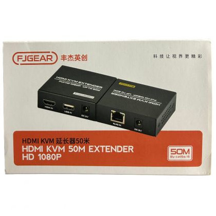 FJGEAR KVM 50M HD 1080P HDMI IP Extender