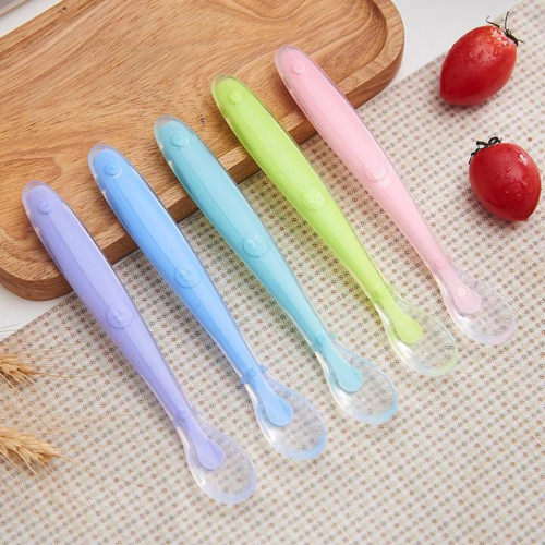 Baby Silicone Feeding Spoon 2-Pcs