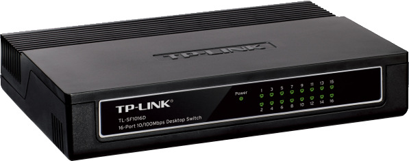 TP-Link 16 Port Network Switch TL-SF1016D Green Ethernet LAN