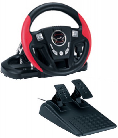 Genius Vibration Gaming Racing Steering Speed Wheel 6 MT