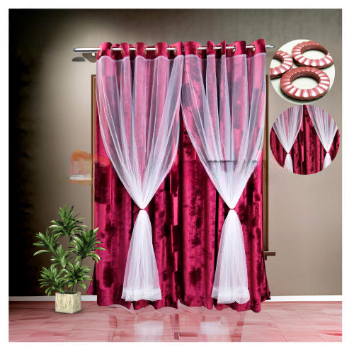 Korean Velvet Design Curtain