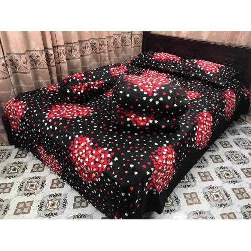 Twill Cotton Fabric Comforter 5Pcs Set