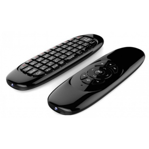 Black Wireless 3-In-1 Air Mouse Remote Keyboard C120