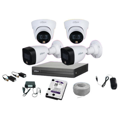 CCTV Package Dahua 4-CH DVR & 4-Pcs Camera 500GB HDD