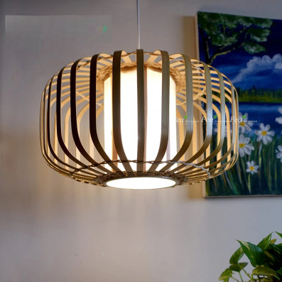 Double Layer Bamboo Hanging Lampshade