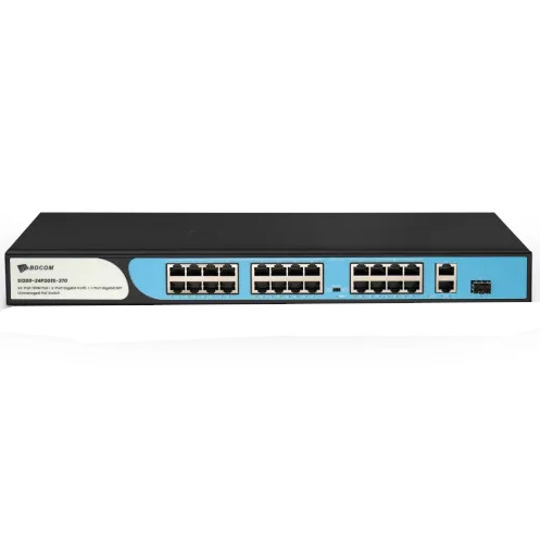 BDCOM S1200-24P2G1S 24-Port Unmanaged PoE Switch