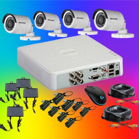 CCTV Package Hikvision 4CH DVR 4-Camera 500GB SATA HDD