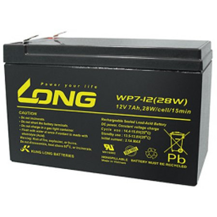 Long LG7-12 12V 7Ah Rechargeable Lead Acid Battery