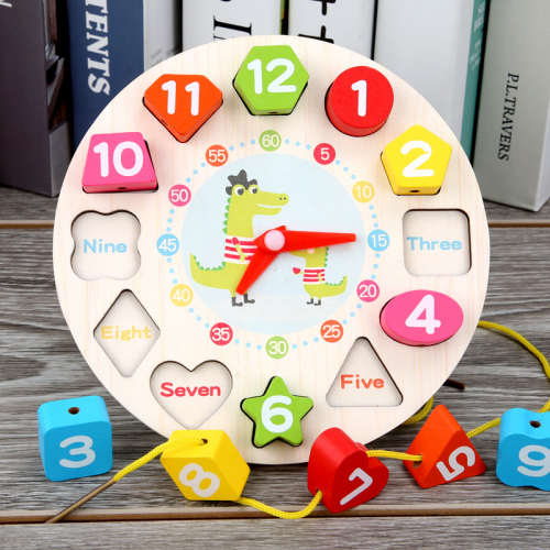 Seton QIYI Wooden Clock for Kids